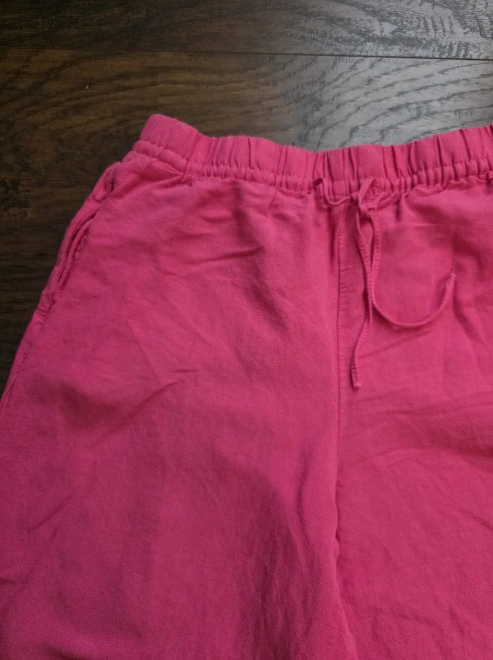 H&M Hot Magenta Linen-Blend Pants
